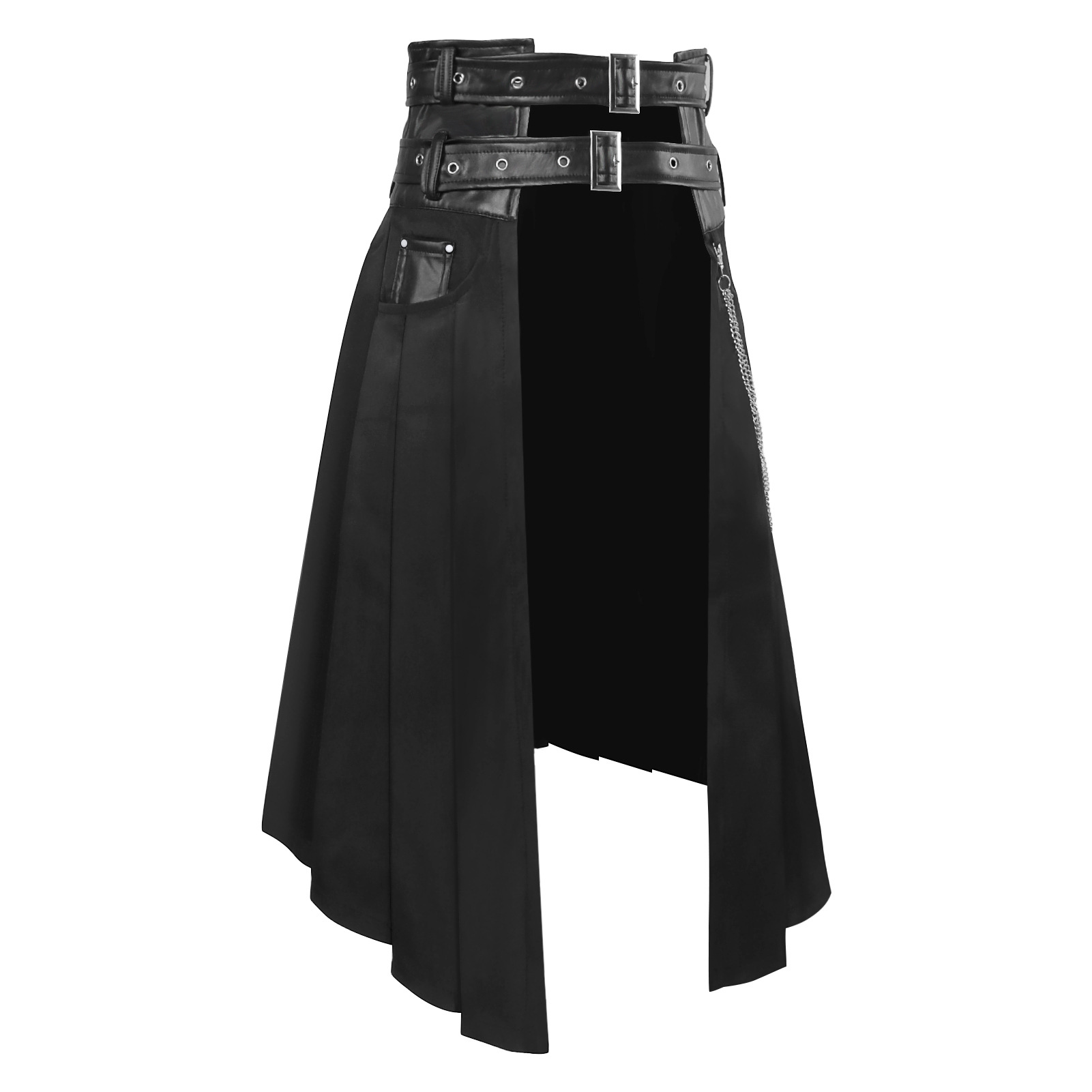 Gothic Dark Men's Skirt Pants  - Ethnic Wear In Fashion 评论和价格
