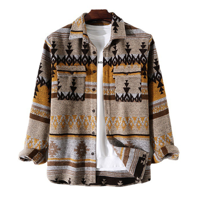 Men's Long Sleeve Custom Logo  - Ethnic Fashion Logo 评论和价格