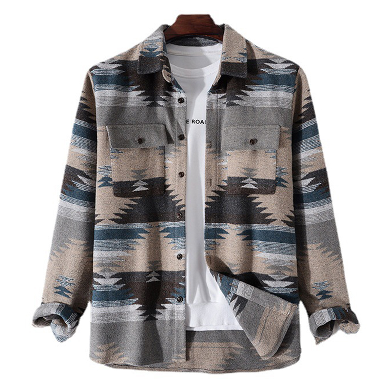 Men's Long Sleeve Custom Logo  - Ethnic Fashion Logo 评论和价格