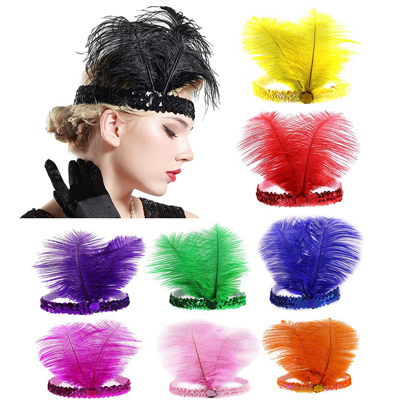 Sequins Feather Crystal Headba - Ethnic Fashion India 评论和价格