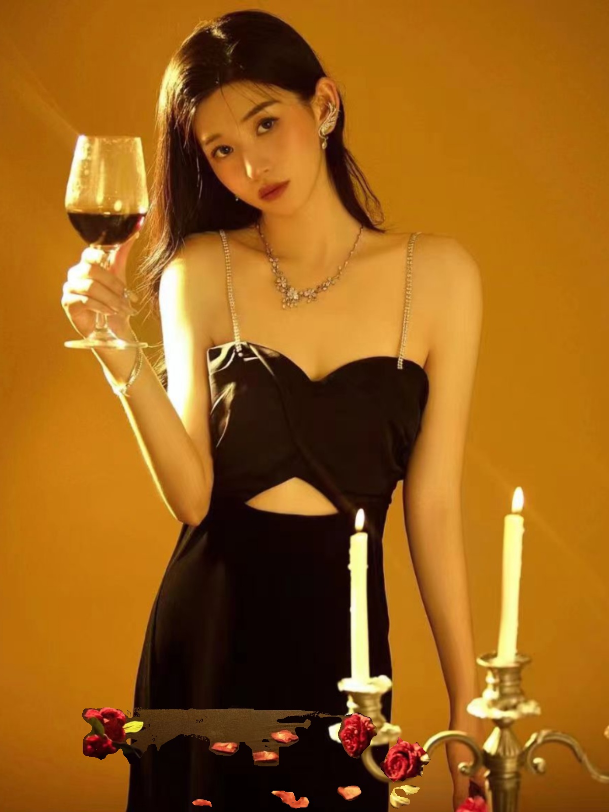 Sexy Backless Strap Dress Phot - Ethnic Fashion Studio 评论和价格