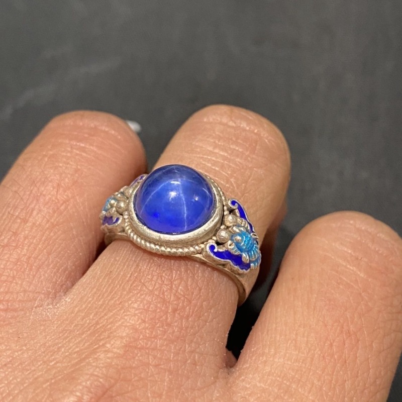 Ethnic Cloisonne Open Ring, Ex - Ethnic Wear Men'S Fashion 评论和价格