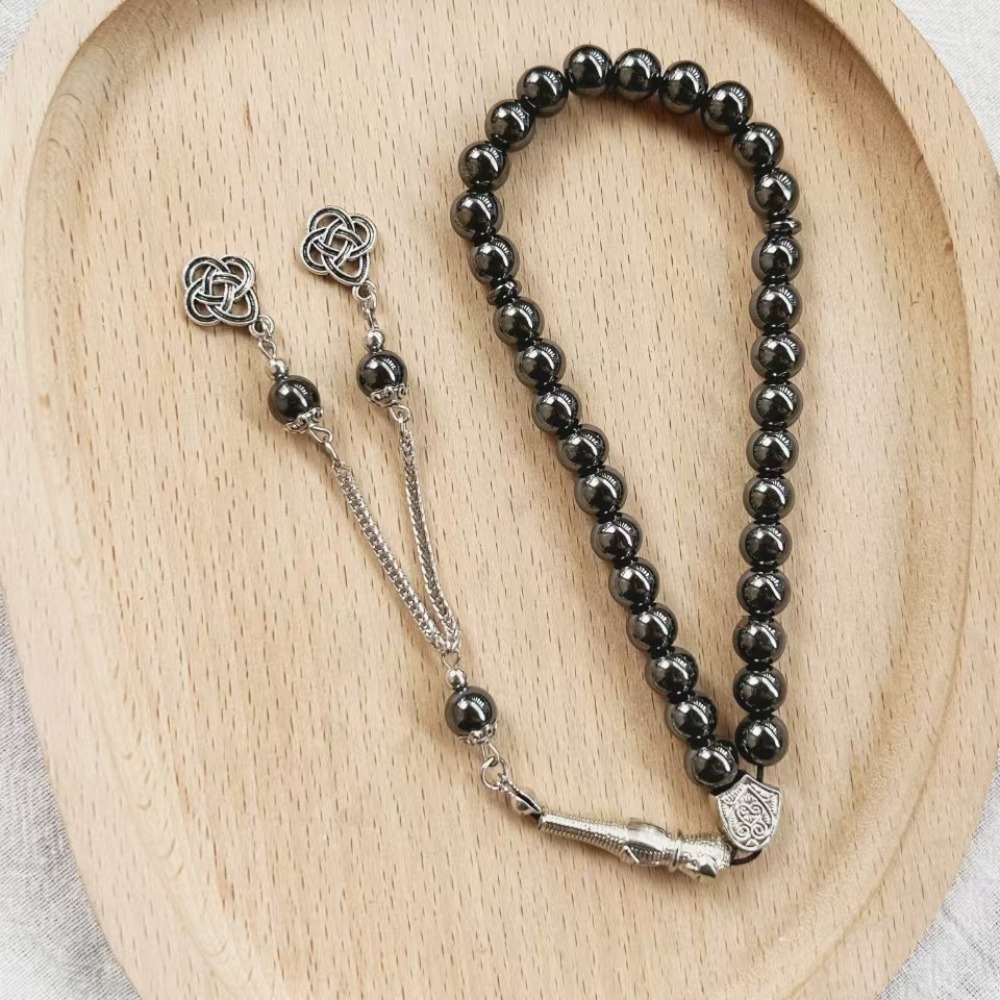 Muslim Obsidian Rosary Bead Br - Ethnic Wear Men'S Fashion 评论和价格