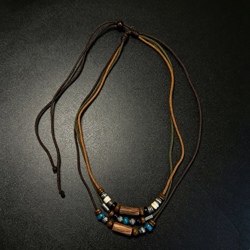 Vintage 2 Layer Faux Leather W - Ethnic Wear Men'S Fashion 评论和价格