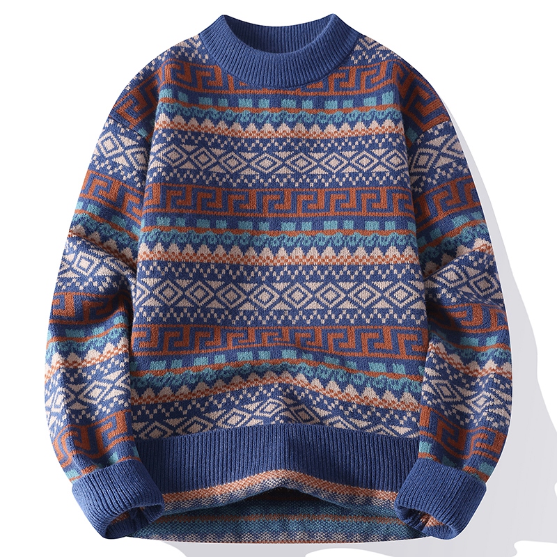 Trendy Men's Round Neck Sweate - Ethnic Wear In Fashion 评论和价格