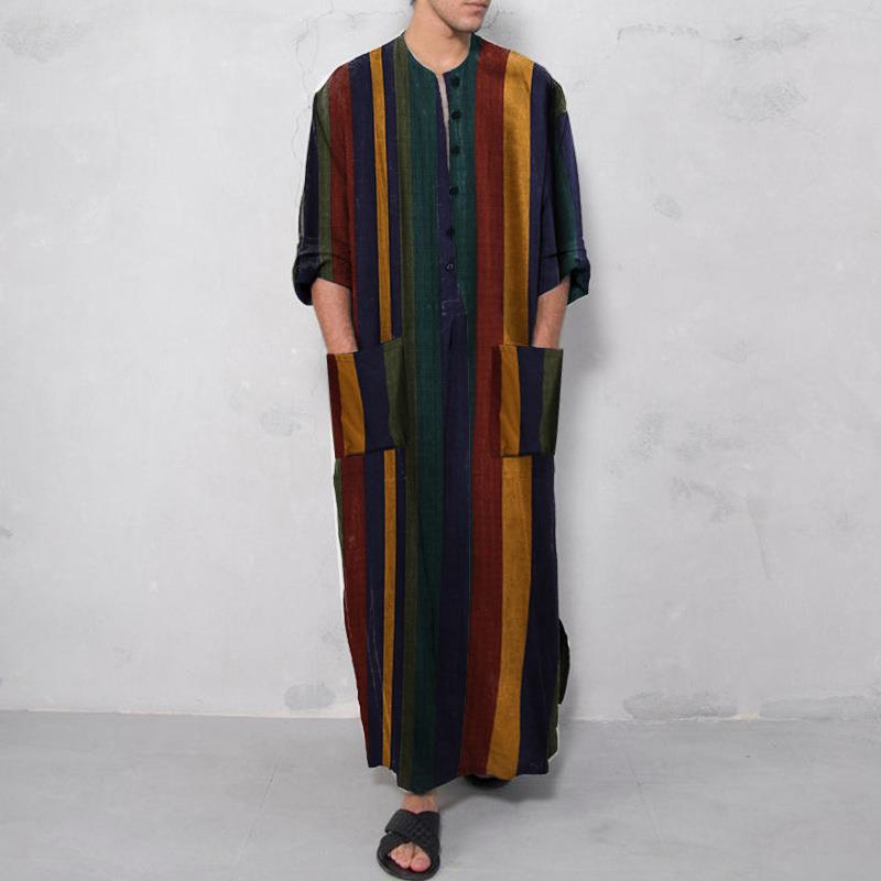 Printed Long Mens Shirt with a - Ethnic Wear Men'S Fashion 评论和价格