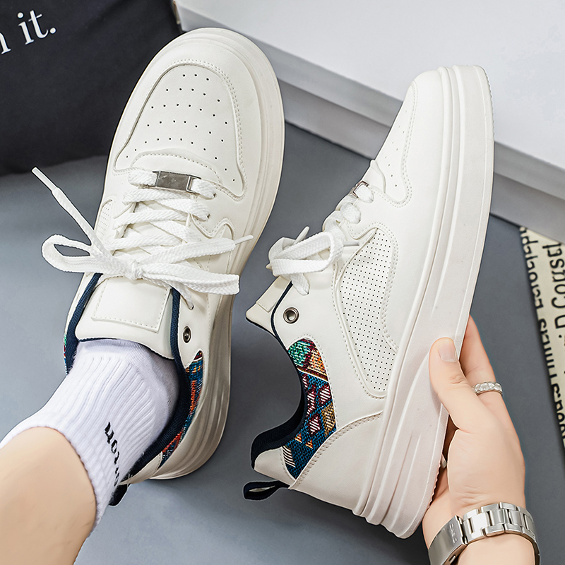 Men's White Platform Skate Sho - Ethnic Wear Men'S Fashion 评论和价格